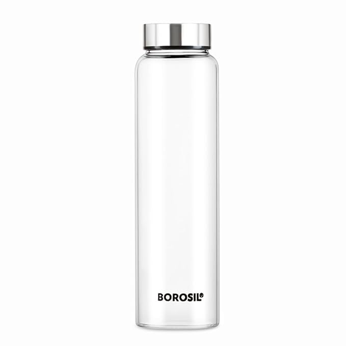 Glass water bottle 1L