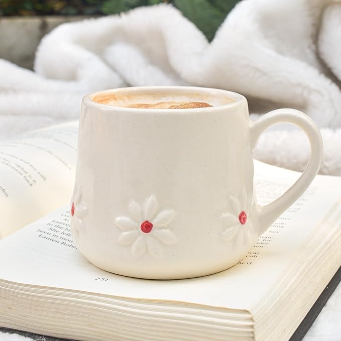 Ceramic white coffee mug