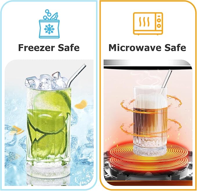 Premium Juice Glasses Drinking Glasses,(Crystal Glasses,6 Count(Pack Of 1),350 ML - Image 3